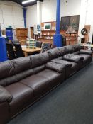 3 SEATER LEATHER SETTEE