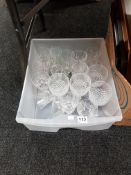 BOX OF GLASS WARE