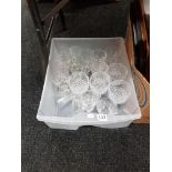 BOX OF GLASS WARE