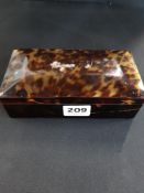 FAUX TORTOISE SHELL CIGARETTE BOX