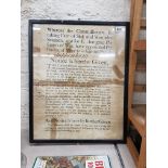 OLD EARLY ANTIQUE PRISONERS OF WAR PAROLE POSTER