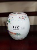 ORIENTAL JAR WITH LID (SIGNED)