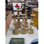 QTY OF VICTORIAN CANDLESTICKS