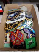BOX OF POLICE AND OTHER PATCHES