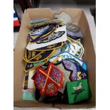 BOX OF POLICE AND OTHER PATCHES