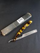 TORTOISESHELL CUT THROAT RAZOR