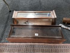 2 ANTQIE WALL DISPLAY CASES
