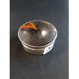 SILVER AND TORTOISESHELL POWDER BOX