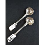 2 VICTORIAN SILVER SALT SPOONS