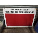 LARGE MILITARY SIGN