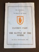 50TH ANNIVERSARY OF THE BATTLE OF THE SOMME BOOKLET