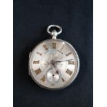 SILVER FUSEE POCKET WATCH WITH GOLD NUMERALS BY JOHN FORREST (CHRONOMETER TO THE ADMIRALTY)