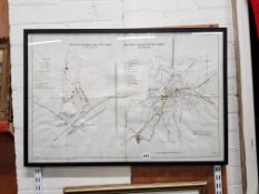 RARE ORIGINAL MAP OF PARADE ROUTE AND THE PARADE TO BALMORAL 1912