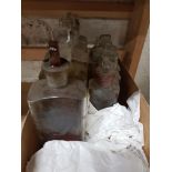 10 OLD CHEMIST BOTTLES