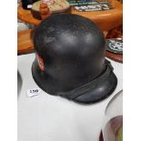 THIRD REICH DOUBLE DECAL RAILWAY POLICE HELMET