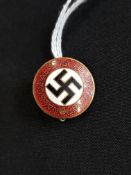 THIRD REICH NSDAP ENAMEL PARTY BADGE MM M1/44