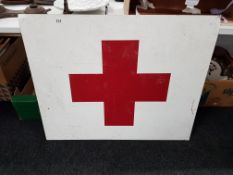 LARGE MILITARY RED CROSS SIGN