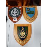 3 REGIMENTAL PLAQUES - ROYAL GREEN JACKETS, 175 PROVOST COMPANY RMP, ROYAL MARINES