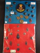 2 X SHEETS OF RUC/RIC AND USC BUTTONS ETC