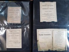 FOLDER OF SPORTING EPHEMERA MAINLY TO DO WITH THE A.J MCKEE OF CLIFFTONVILLE A & F.C TO INCLUDE