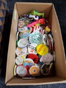 BOX OF COLLECTORS BADGES