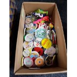 BOX OF COLLECTORS BADGES