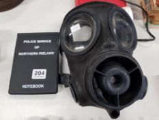 GAS MASK AND PSNI NOTEBOOK COVERS