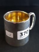 SOLID SILVER CHRISTENING CUP 77 GRAMS CHESTER 1919 -1920