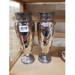 PAIR OF EPNS VASES