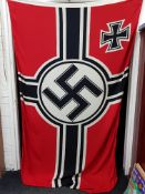 FULL SIZE BATTLE FLAG KRIEGSMARINE CRUISER SIZE 150 X 250 FULLY MARKED RARE IN THIS CONDITION