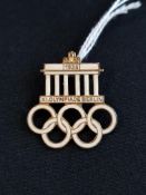 THIRD REICH OLYMPIC GAMES PIN MM H.A HERMAN AURICH