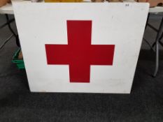 LARGE MILITARY RED CROSS SIGN