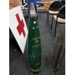 LARGE MILITARY TANK SHELL