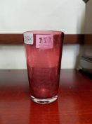 VICTORIAN RUBY ETCHED GLASS BELFAST EXHIBITION 1895