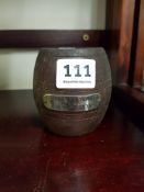 OLD MATCH HOLDER FROM THE TEAK OF HMS CAMBRIAN