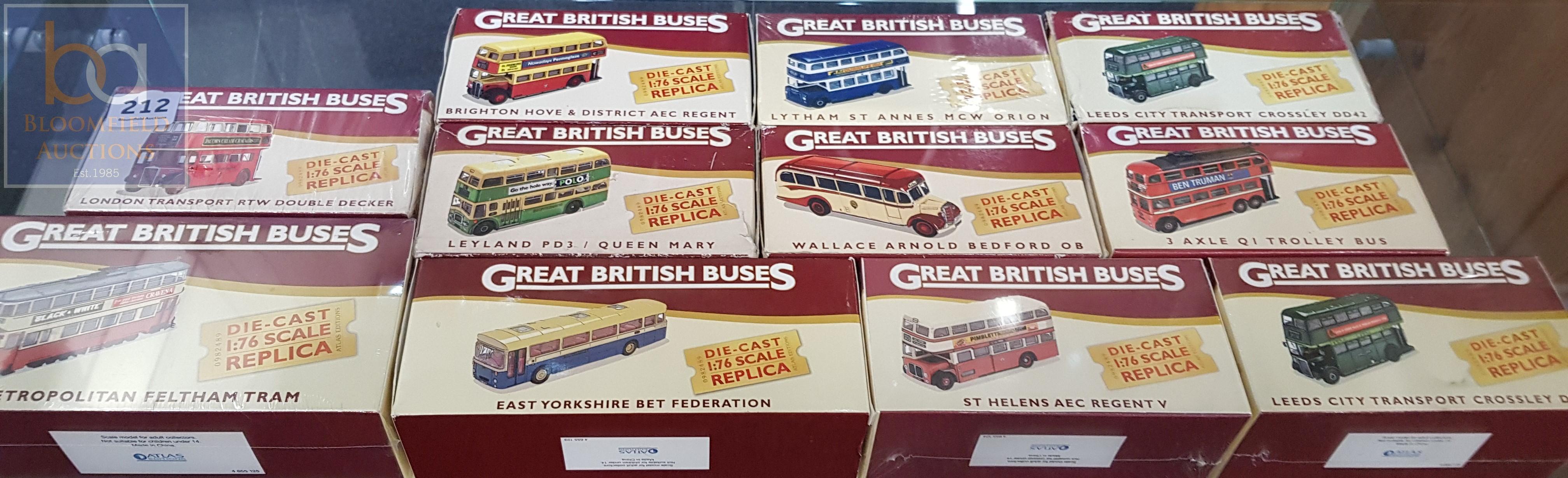 QUANTITY OF GREAT BRITISH BUSES MODELS BOXED