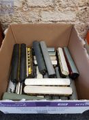 BOX LOT OF MODEL TRAIN CARRIAGES