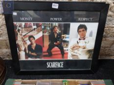 2 FRAMED SCARFACE POSTERS