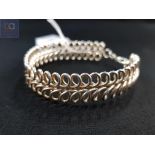 FANCY LINK SILVER BANGLE