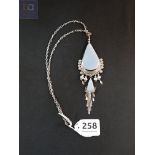 ALPACA SILVER AGATE PENDANT NECKLACE