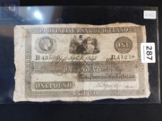 VICTORIAN £1 BANK NOTE BANK OF SLIGO