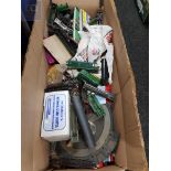 LARGE BOX LOT OF MODEL RAILWAY ACCESSORIES AND SPARES