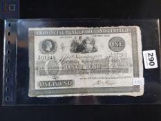 VICTORIAN £1 BANK NOTE BANK OF IRELAND