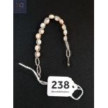 SILVER AND PEARL BRACELET