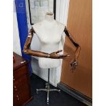 VINTAGE TAILORS DUMMY ON CHROME BASE