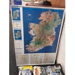 LARGE FRAMED MAP OF IRELAND