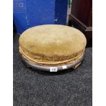 OLD ROUND FOOTSTOOL