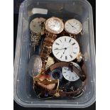 BOX OF WATCH PARTS