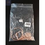 BAG OF ROSE GOLD PLATED DESIGNER JEWELLERY