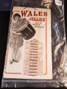 OLD WALES JELLY ADVERTISING SIGN